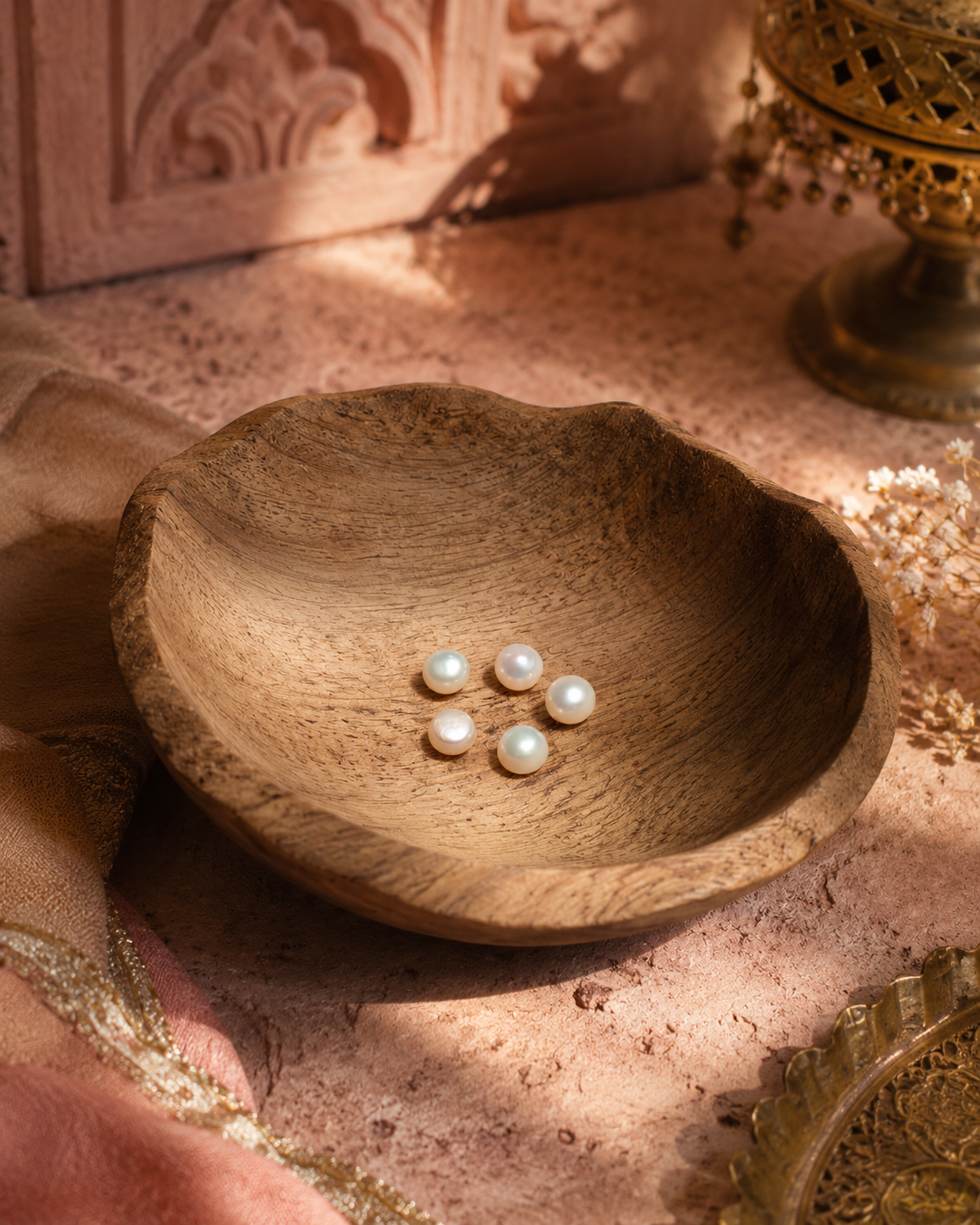 Small White Fresh Water Pearl Button