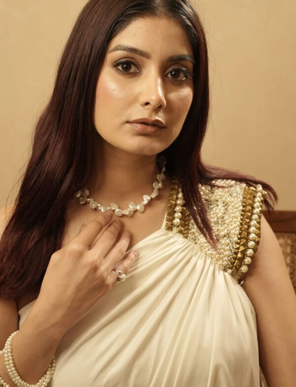 Bespoke Cream Baroque Necklace Set with Earrings