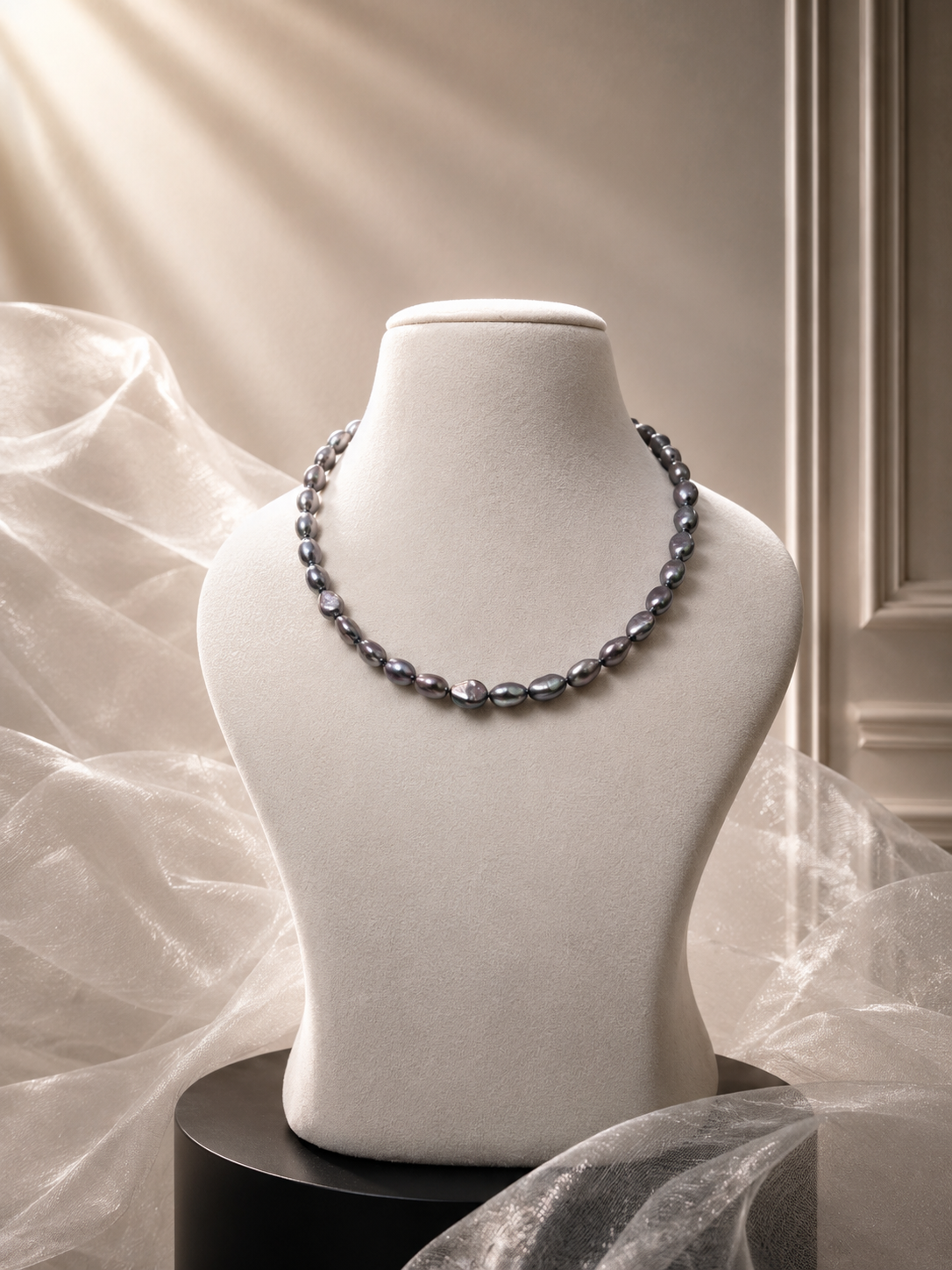 Black Fresh Water Pearl Necklace