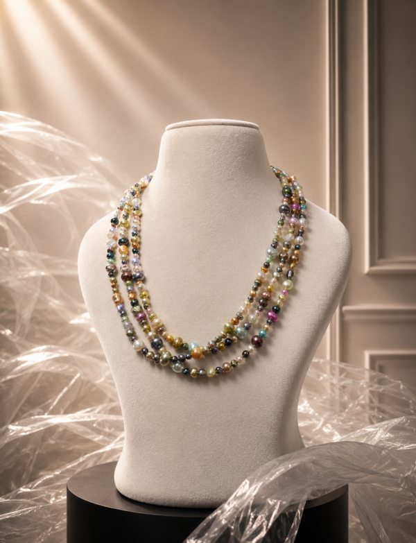 Dyed Multi Colour Fresh Water Pearl Necklace