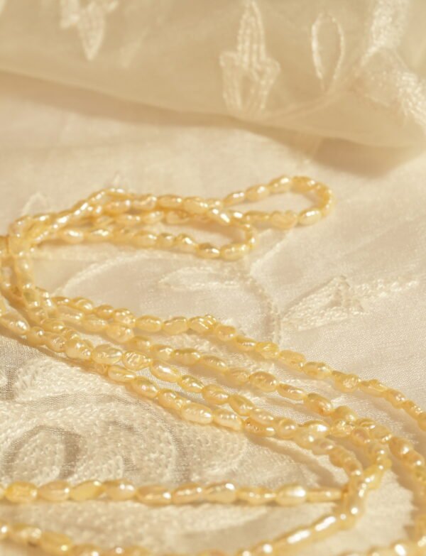 light golden freshwater pearl necklace