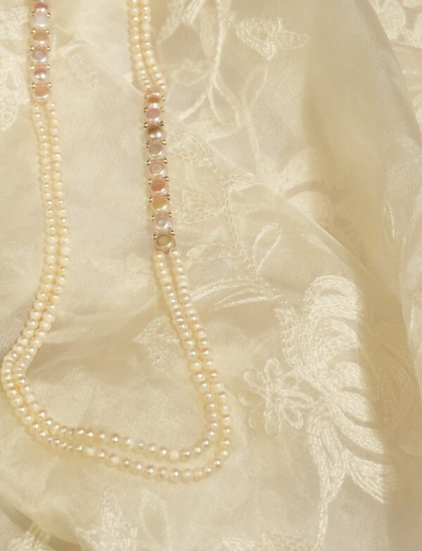 Designer Fresh Water Pearl Necklace With  Metal Clasp