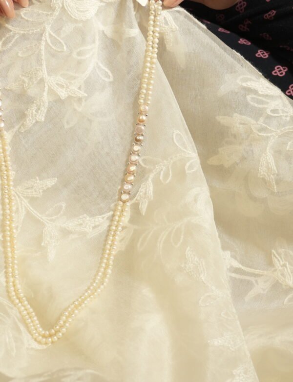 Designer Fresh Water Pearl Necklace With  Metal Clasp