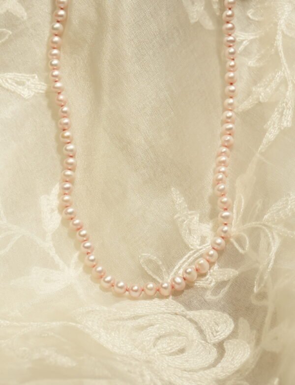 light pink pearl necklace