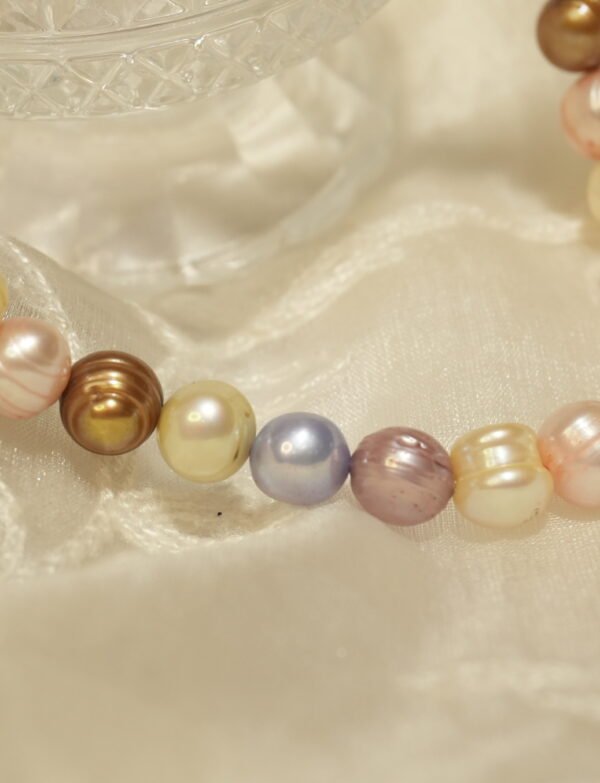 Fresh Water Multicoloured Pearl Necklace with Earrings