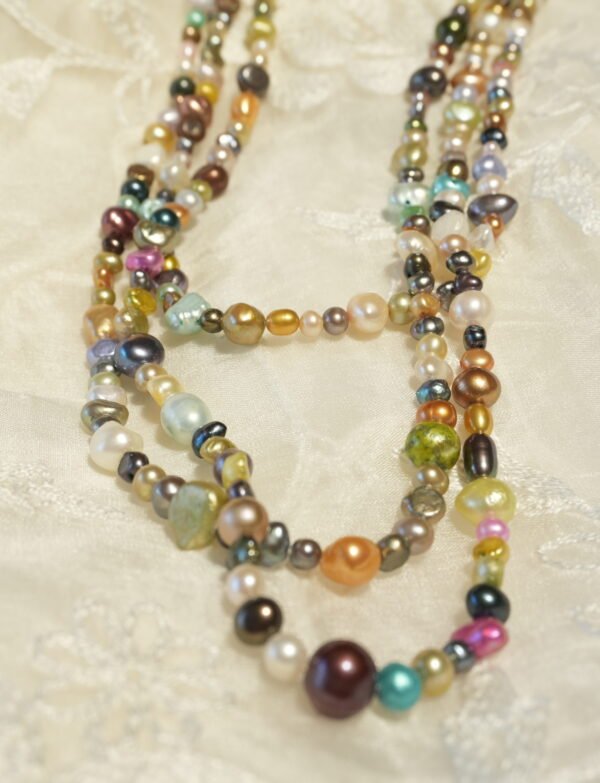 Dyed Multi Colour Fresh Water Pearl Necklace