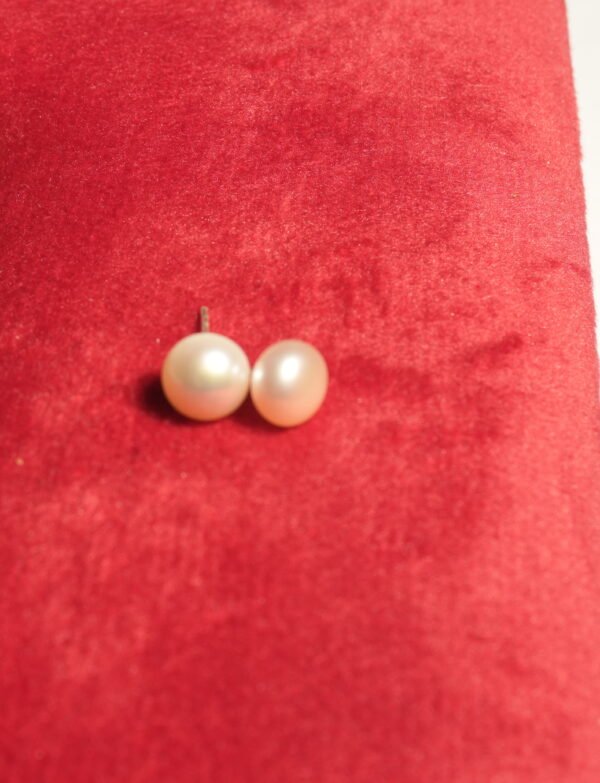 Golden Brown Fresh Water Pearl Tops With Silver Stick