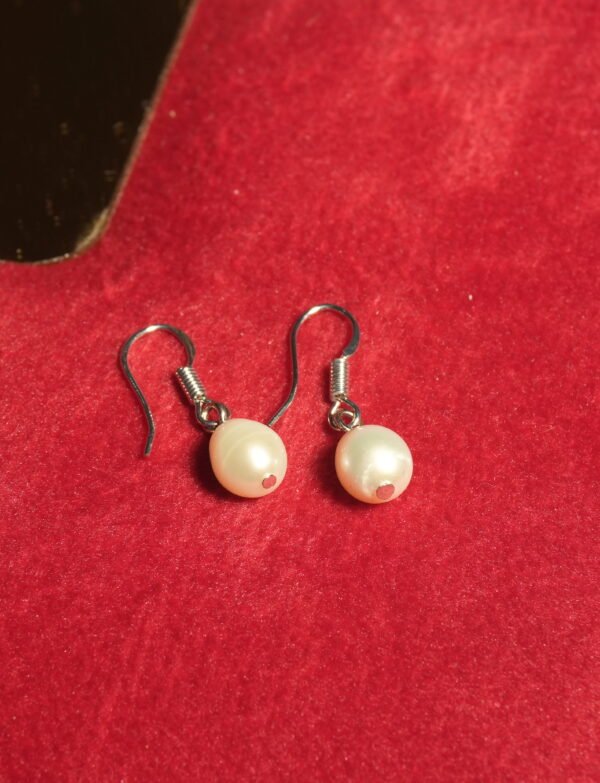 Fresh Water Pearl Earrings With Silver Base