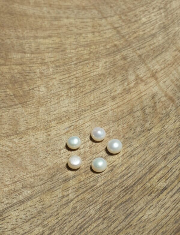 Small White Fresh Water Pearl Button