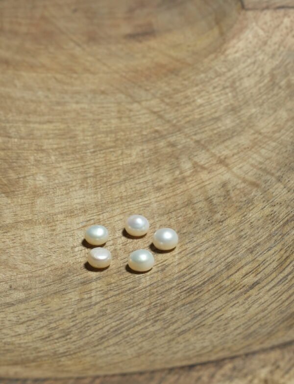 Small White Fresh Water Pearl Button