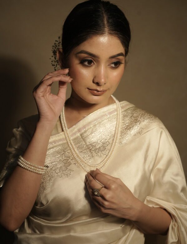 2 line rice pearl necklace