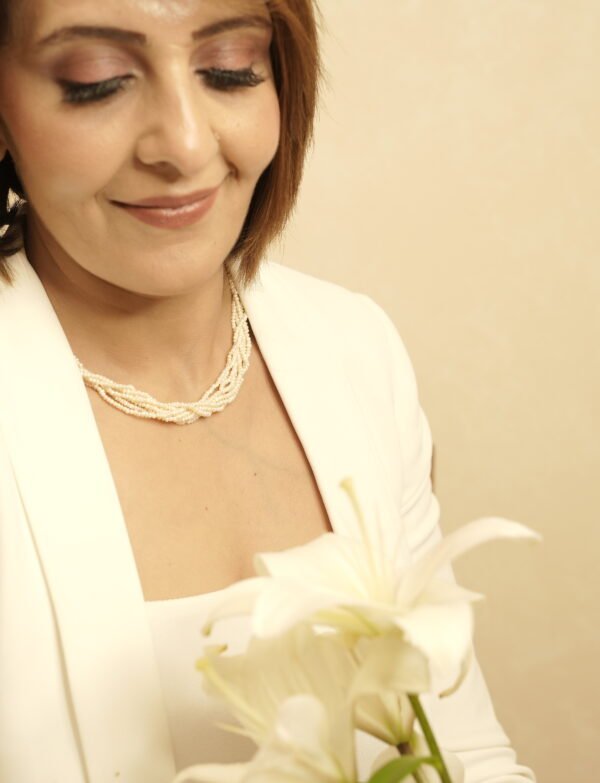 7 line small pearls necklace