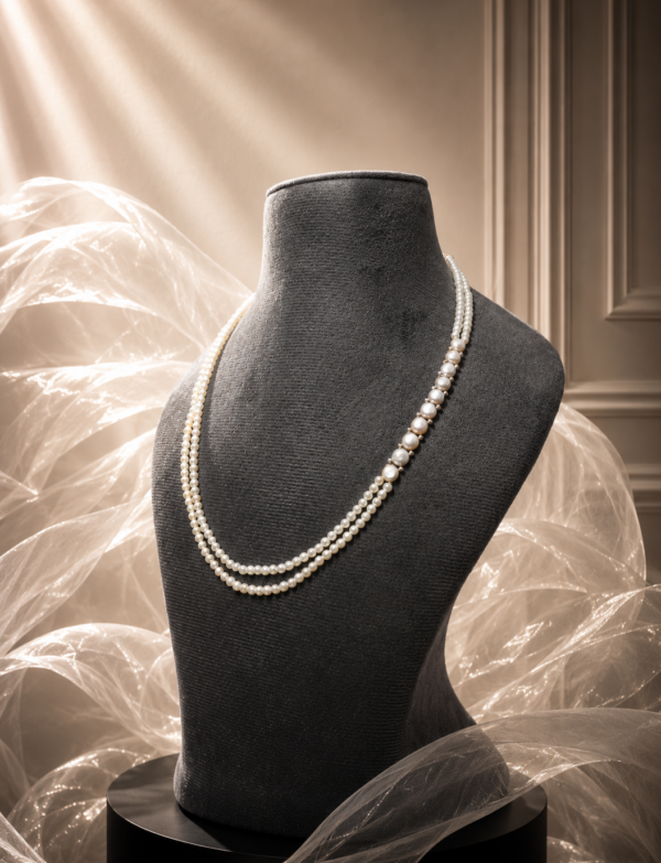 Designer Fresh Water Pearl Necklace With  Metal Clasp