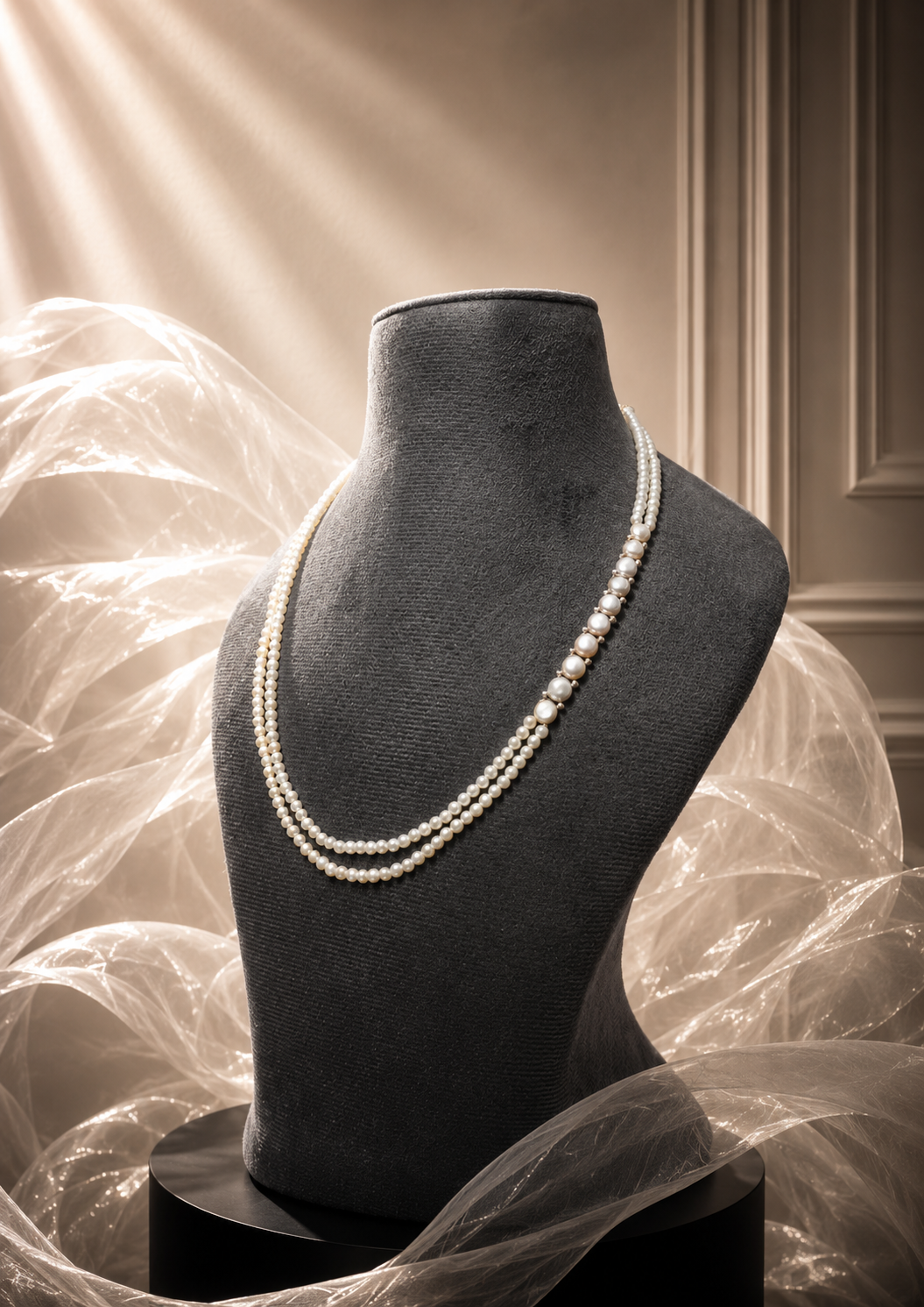 Designer Fresh Water Pearl Necklace With Metal Clasp